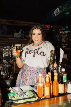 French For I Love Spring 2022 Fiesta Glitter Script SS Sweater