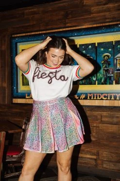 French For I Love Spring 2022 Fiesta Glitter Script SS Sweater