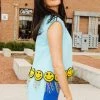 Queen Of Sparkles Spring 2022 Fringe Smiley Shoulder Pad Tank